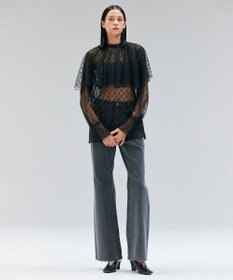 BEIGE， 【洗える・Oggi 11月号掲載】CLOVIS / ケープデザイン総レースブラウス