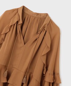 GRACE CONTINENTAL シフォンフレアブラウス