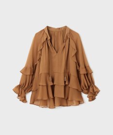 GRACE CONTINENTAL シフォンフレアブラウス