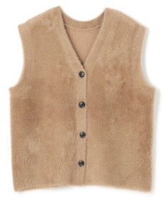 UNFILO L ナイロンシャギー カーディガン ベスト