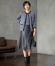 J.PRESS LADIES 【洗える】トリムツイン ニット