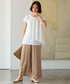 自由区 【洗える・XSサイズあり】ハイツイストポンチフロントタック カットソー