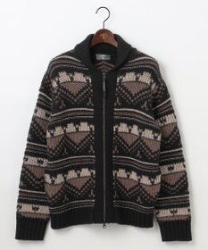 JOSEPH ABBOUD MOUNTAIN 【ペルー素材使用】ハイランドウール カウチン ジップ ニット