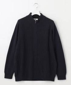 JOSEPH ABBOUD 【キングサイズ・イージーケア】コットンバルキーニットブルゾン