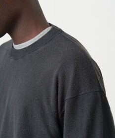 ATON GARMENT DYED SILK WASHI | クルーネックセーター - UNISEX