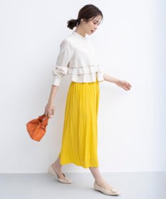 組曲 【春の新色追加】ギャザーライトデシン パンツ