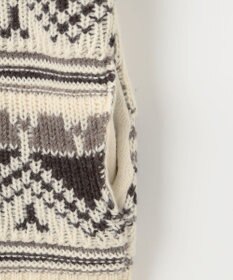 JOSEPH ABBOUD MOUNTAIN 【ペルー素材使用】ハイランドウール カウチン ジップ ニット