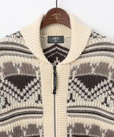 JOSEPH ABBOUD MOUNTAIN 【ペルー素材使用】ハイランドウール カウチン ジップ ニット