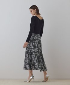 GRACE CONTINENTAL ラメモールニットジャガードワンピース