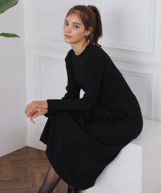 Tiaclasse 【2点セット】ケーブルトップス＆ニットワンピースセット