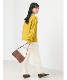 earth music&ecology ウォッシャブルケーブルプルオーバー