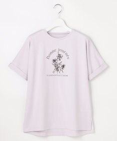 ANY SIS フラワープリント ロゴＴシャツ