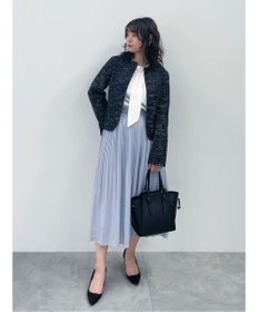 Green Parks ｅｆ－ｄｅ　ツィード調ノーカラージャケット