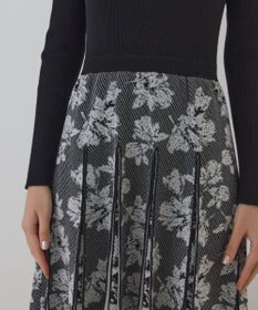 GRACE CONTINENTAL ラメモールニットジャガードワンピース