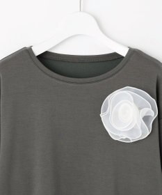 Feroux 【洗える】ローズコサージュ ダンボールプルオーバー