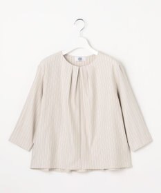 J.PRESS LADIES ストライプジャージー バックペプラム カットソー