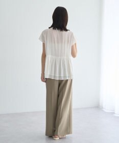 YECCA VECCA ペプラムシアーブラウス