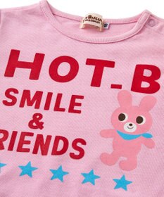 MIKI HOUSE HOT BISCUITS 【70-120cm】 ビーンズくん＆キャビットちゃん長袖Ｔシャツ