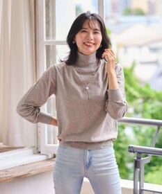 WEGO 【WEB限定/25年秋冬新作/洗濯OK/毛玉レス】タートルネックニット
