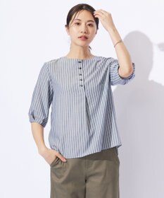 J.PRESS LADIES S 【洗える】ウォッシャブルキュプラツイル ボートネック ブラウス