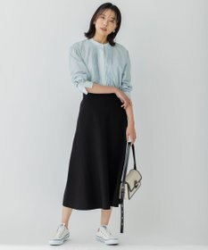 23区 【洗える】テンセルストレッチ フレア ニットスカート