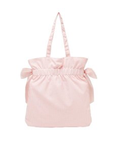 Maison de FLEUR ギンガムダブルリボンギャザートートバッグ
