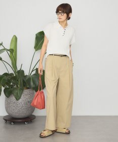 AMERICAN HOLIC フレンチスリーブリブニットポロ