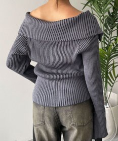 WEGO ダブルジップオフショルニット