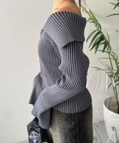 WEGO ダブルジップオフショルニット