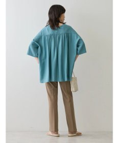 AMERICAN HOLIC 接触冷感スキッパーバックギャザーブラウス