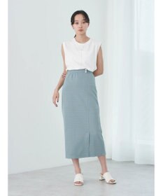 earth music&ecology シェブロン柄タイトスカート