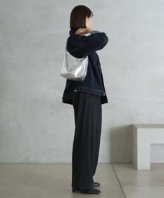 russet ソフトレザーシンプルショルダーバッグ【silver】(CE-1462)