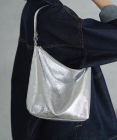 russet ソフトレザーシンプルショルダーバッグ【silver】(CE-1462)