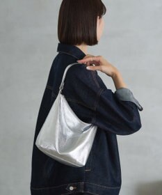 russet ソフトレザーシンプルショルダーバッグ【silver】(CE-1462)
