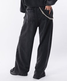 WEGO 【ウエストゴム/ユニセックス着用ITEM】ブリーチハトメスウェットパンツ