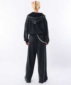 WEGO 【ウエストゴム/ユニセックス着用ITEM】ブリーチハトメスウェットパンツ