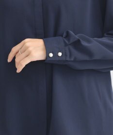 earth music&ecology 襟ビジューブラウス