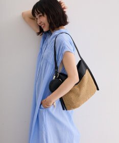Green Parks フレンチスリーブシャーリングワンピース