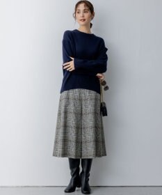 組曲 T/Rツイルストレッチ フレアパンツ