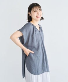 Green Parks ドロストネックフレンチスリーブブラウス