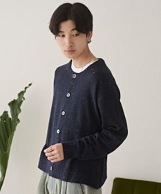 WEGO ネップクルーネックカーディガン