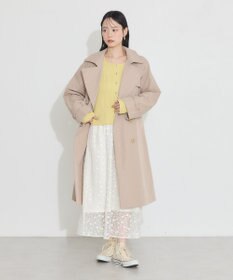 earth music&ecology シルバープチ釦リブニットカーディガン