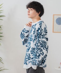 WEGO ベロアモール総柄プルオーバー