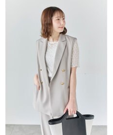 Te chichi リネンライクダブルブレストジレ(セットアップ可)