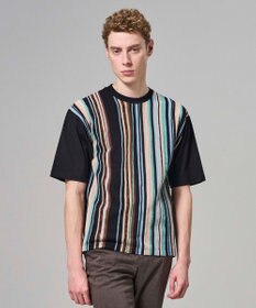 JOSEPH HOMME 【新素材】クレイジーストライプ　クルーネック半袖カットソー