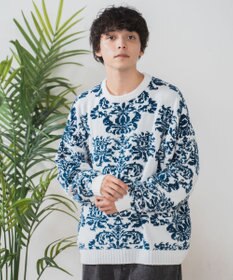 WEGO ベロアモール総柄プルオーバー