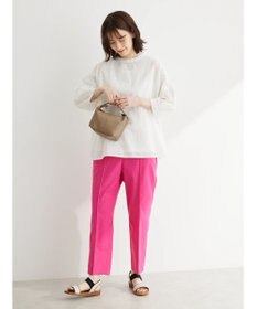 Green Parks 綿麻混イージーテーパードパンツ