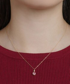 TOCCA 【WEB＆数量限定】PIECE OF FLOWER NECKLACE K10 ピンクトルマリン ダイヤモンド ネックレス