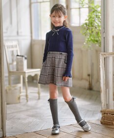 組曲 KIDS 【18-24㎝】かんたんストラップ バレエシューズ