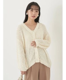 earth music&ecology ぽこぽこヤーンカーディガン